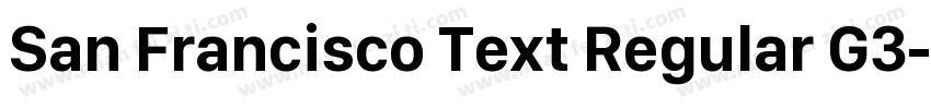 San Francisco Text Regular G3字体转换